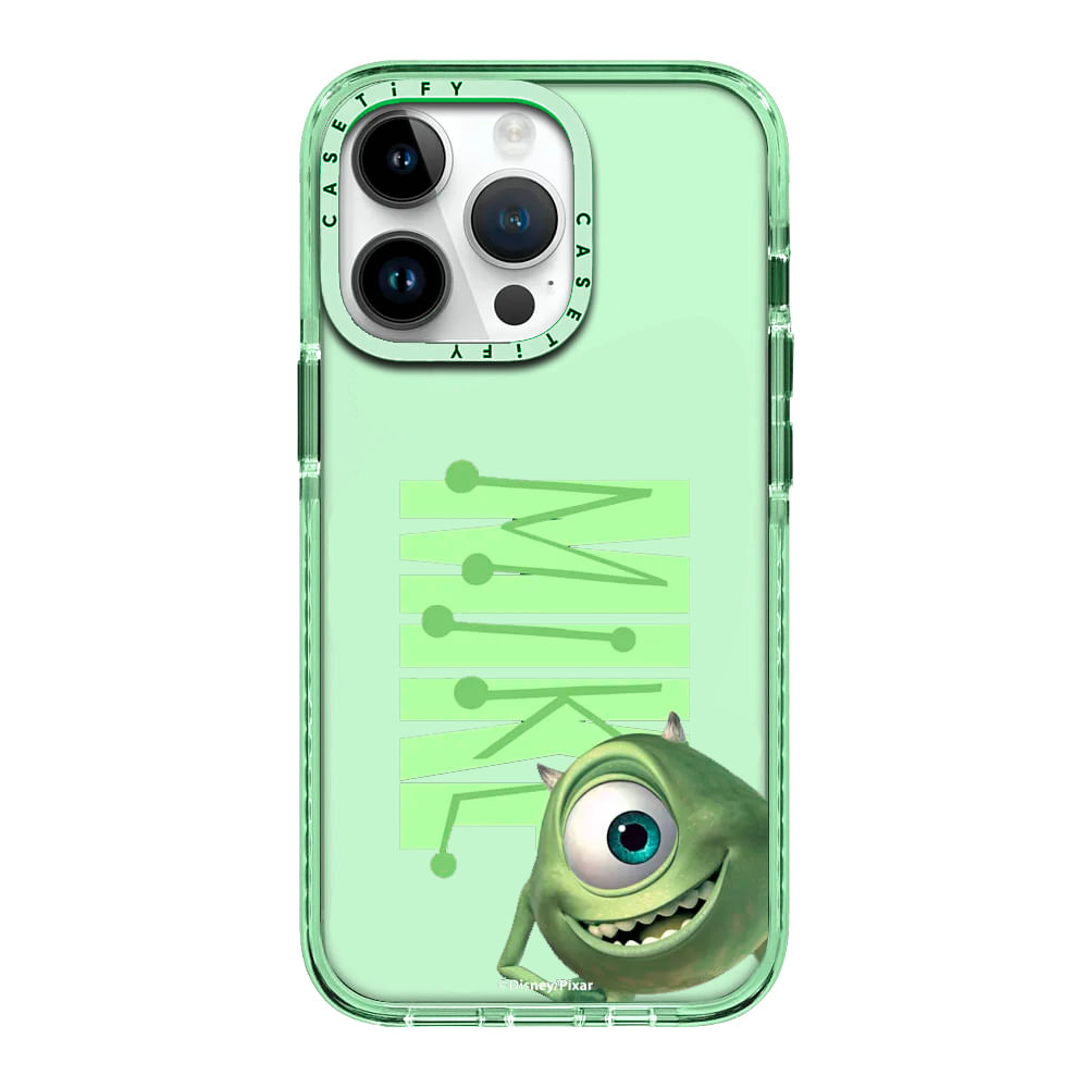 Case ScreenShop Para iPhone 12/12 Pro Monsters Inc Mike Verde Transparente Casetify