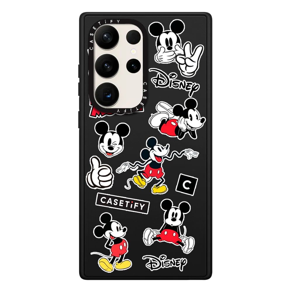 Case ScreenShop Para Samsung Galaxy S22 Ultra Mickey Mouse Negro Transparente Casetify