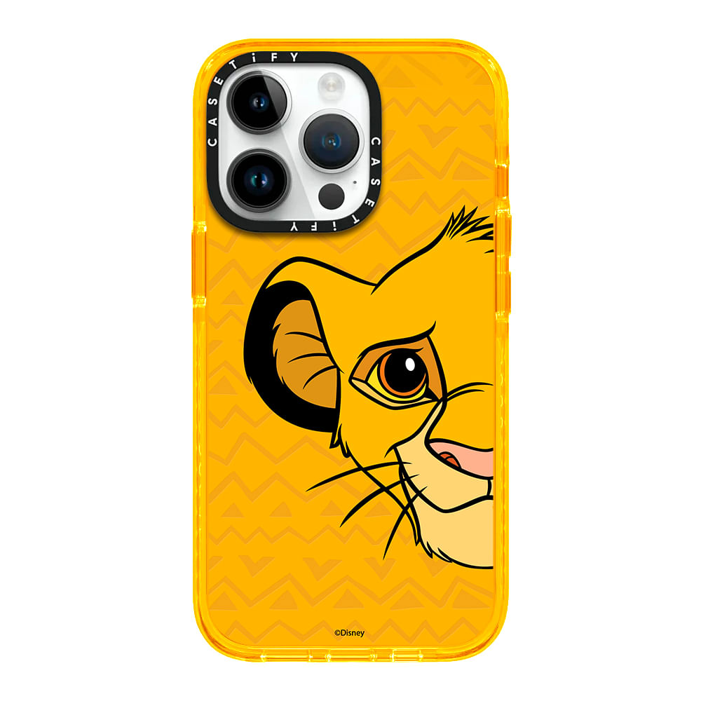 Case ScreenShop Para iPhone 14 Plus Rey León Simba Naranja Casetify