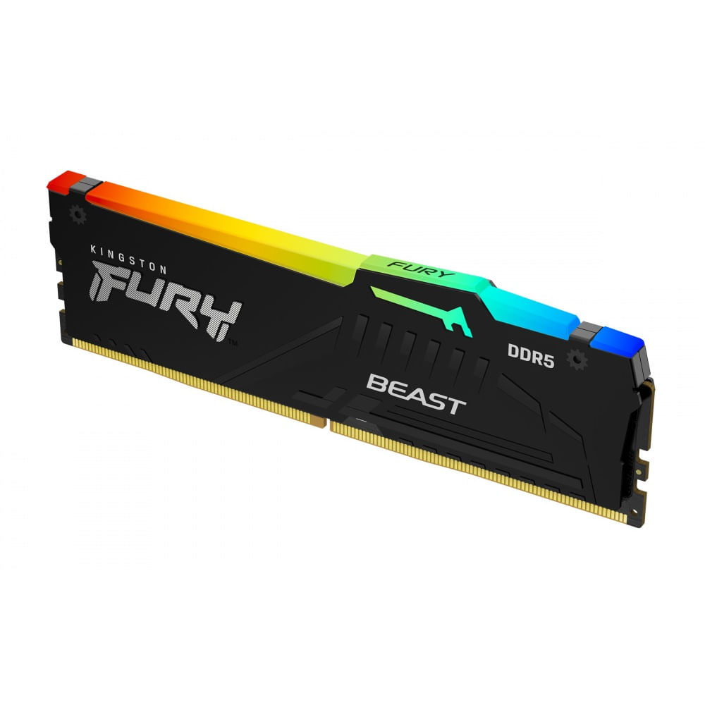 Memoria RAM Kingston Fury Beast RGB 32GB DDR5 5200Mhz CL40 Negro