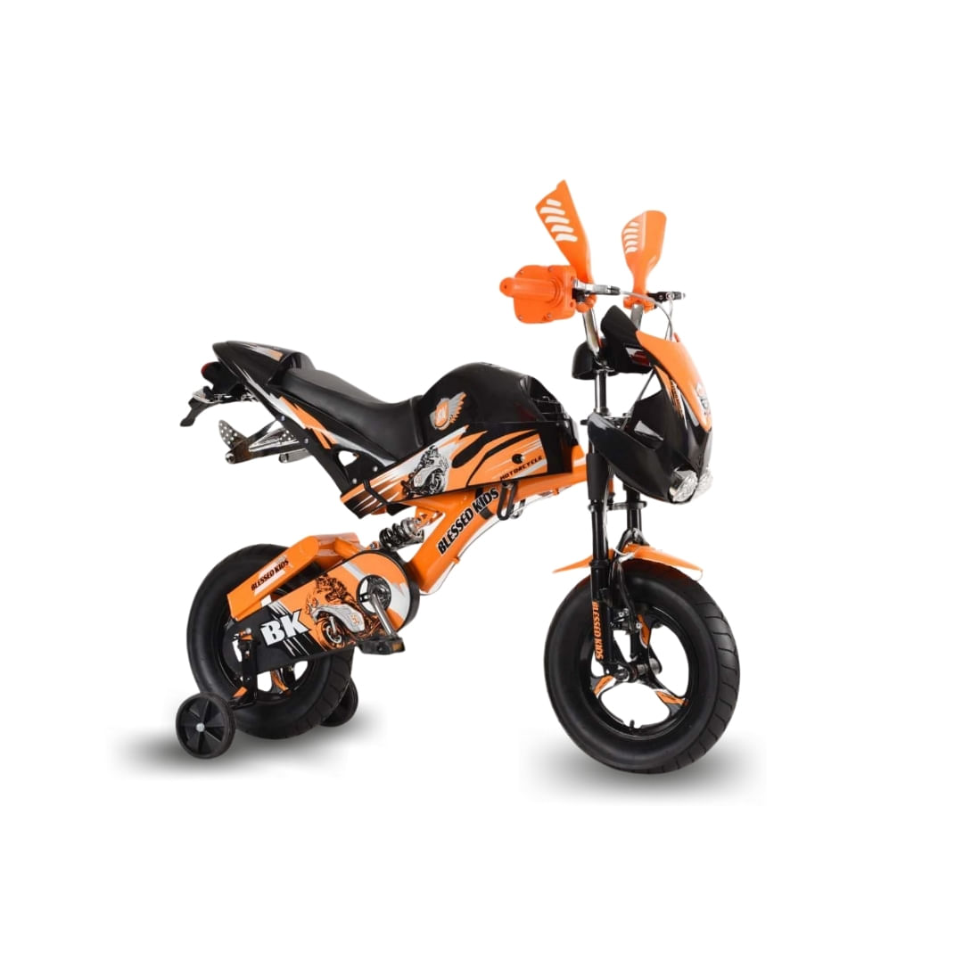 Bici Moto para Niño Aro 16 Kingdom Furious Monster II Naranja