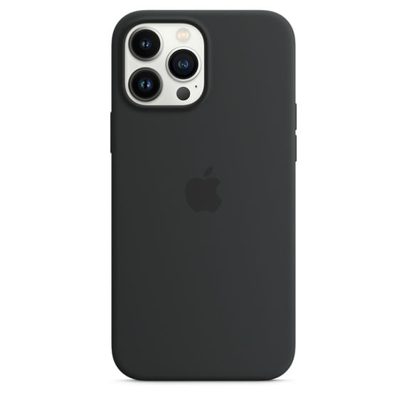Silicone Case Iphone 14 Pro Medianoche (Negro) + Lamina De Vidrio