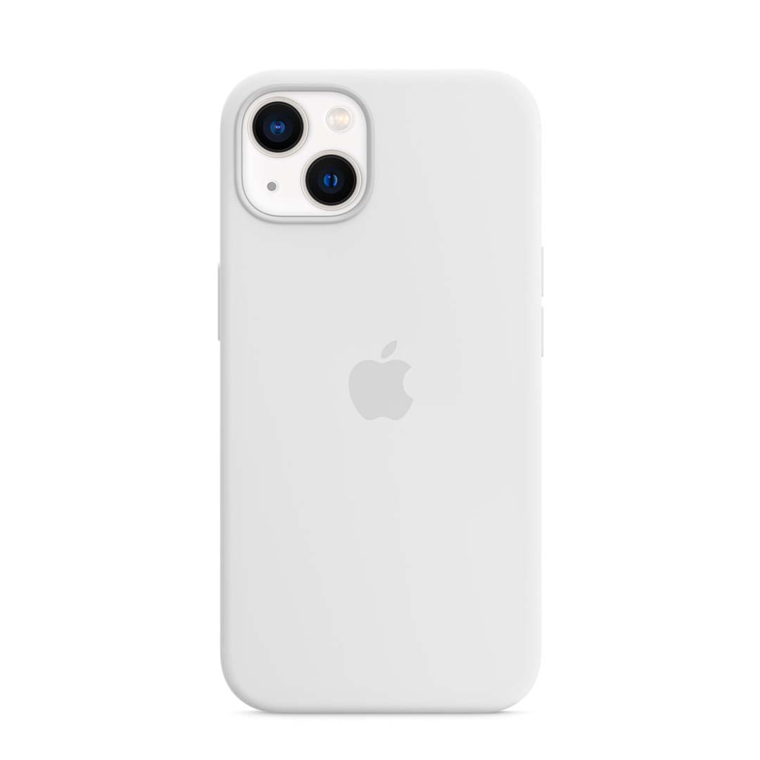 Silicone Case Iphone 15 White + Lamina De Vidrio