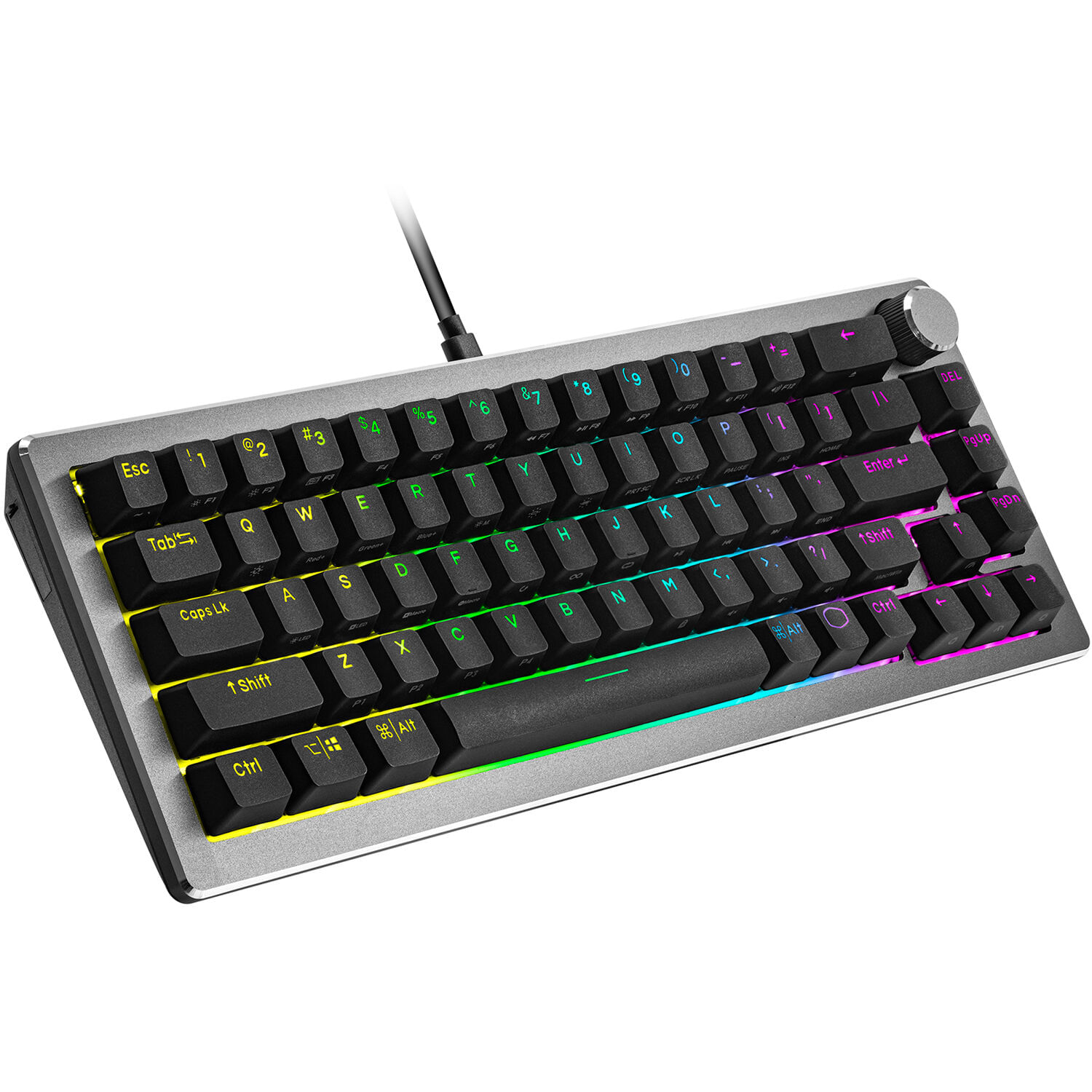 Teclado Mecánico Cooler Master Ck720 65 Personalizable Gris Espacial Interruptores Rojos