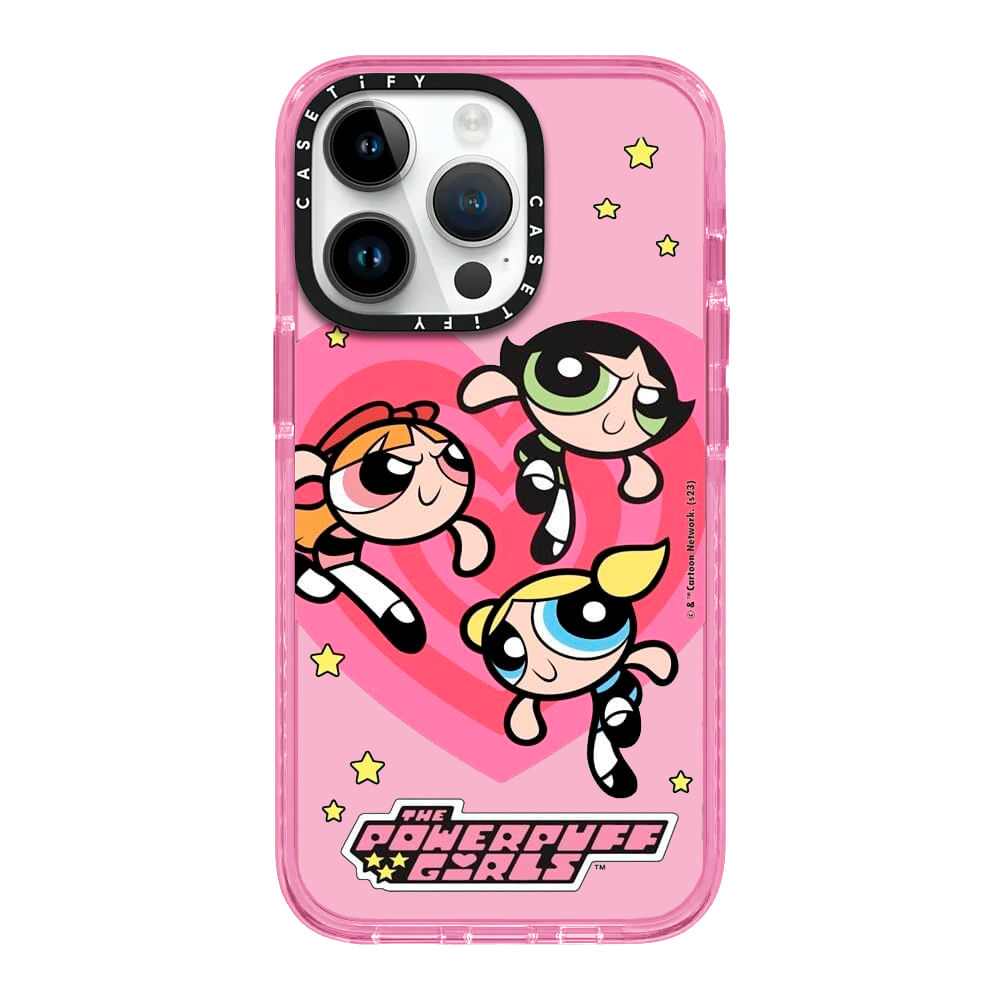 Case ScreenShop Para iPhone 14 Chicas Super Poderosas Rosa Transparente Casetify