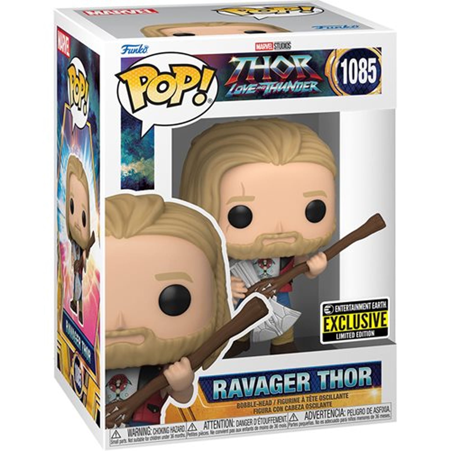 Funko Pop Vinyl Figure Thor Love and Thunder Ravager Thor 1085 Entertainment Earth Exclusive