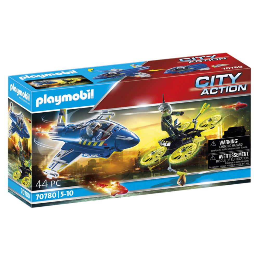 Juego Playmobil City Action Avion Policia Y Dron
