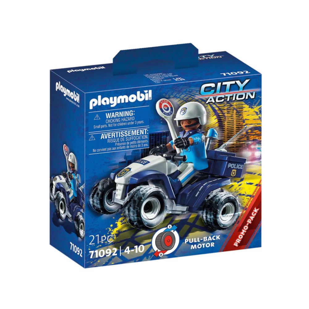 Juego Playmobil City Action Carro De Policia Cuadruple