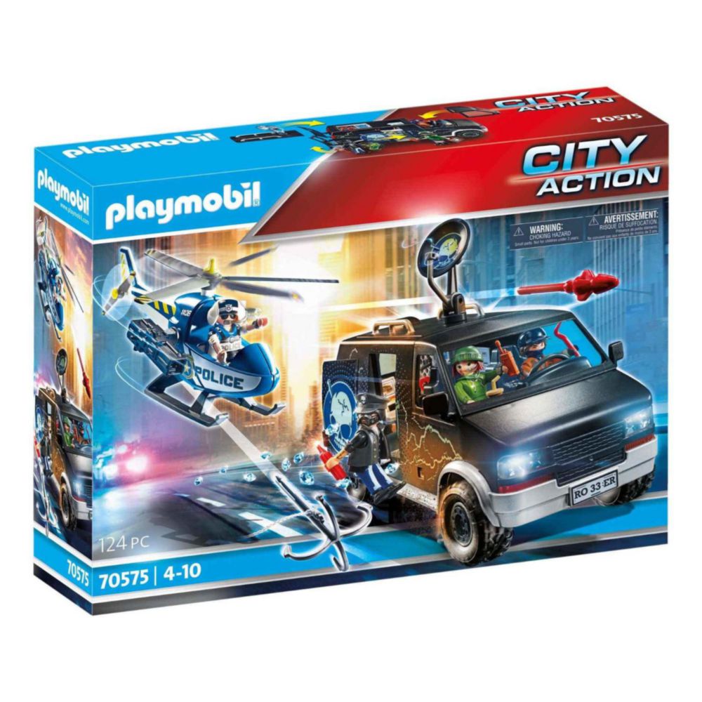 Juego Playmobil City Action Persecucion Auto Camuflado