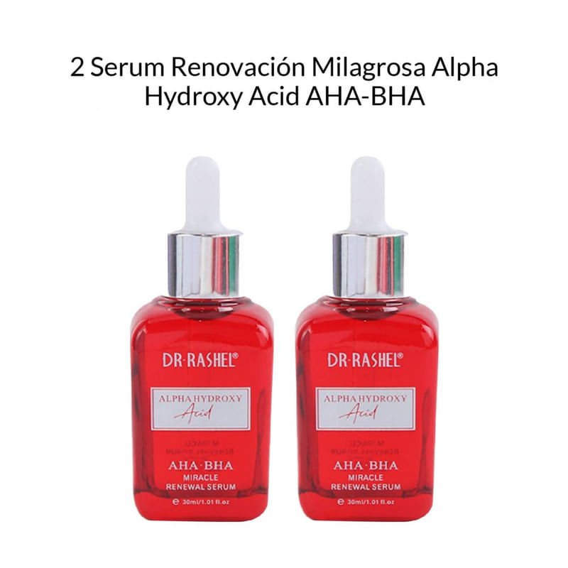 Serum Renovación Milagrosa Alpha Hydroxy Acid AHA-BHA - Dr Rashel 02 Unidad