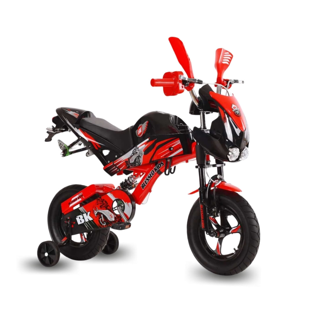 Bici Moto para Niños Aro 12 Kingdom Furious Monster Rojo