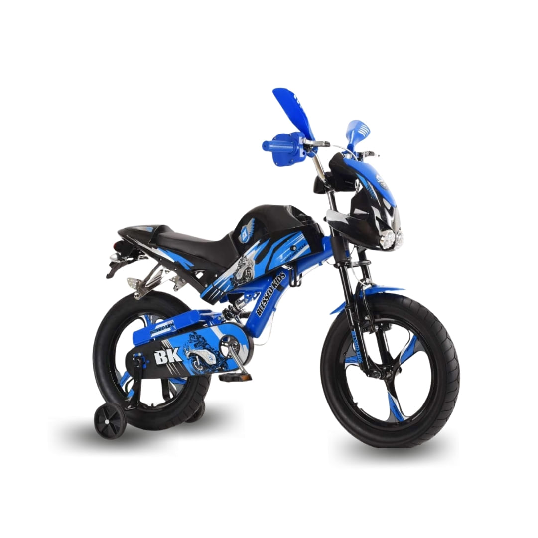Bici Moto para Niños Aro 16 Kingdom Furious Monster II Azul