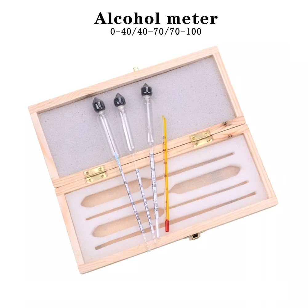 Alcoholímetro Medidor de Alcohol 0-100% Hidrómetro Densímetro