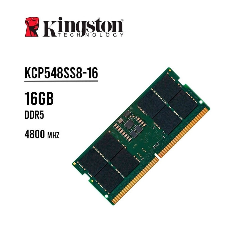 Memoria Kingston 16GB Sodimm DDR5 4800 Mhz CL40 KCP548SS8-16