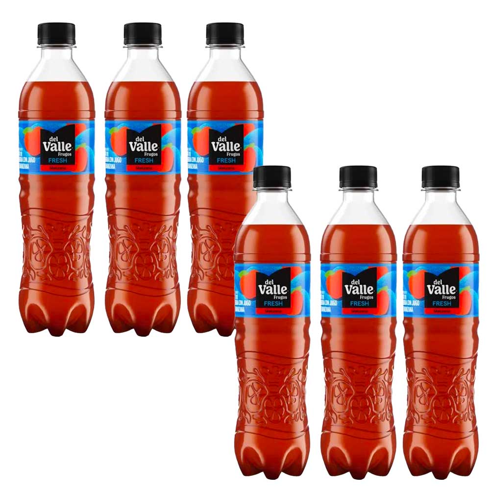 Pack Bebida FRUGOS Fresh Sabor a Manzana Botella 500ml x 6un