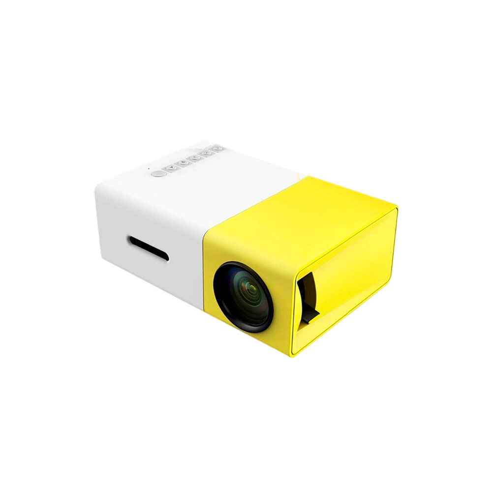 Mini Proyector Portatil Full HD - Cine En Casa - Laptop PC color Amarillo