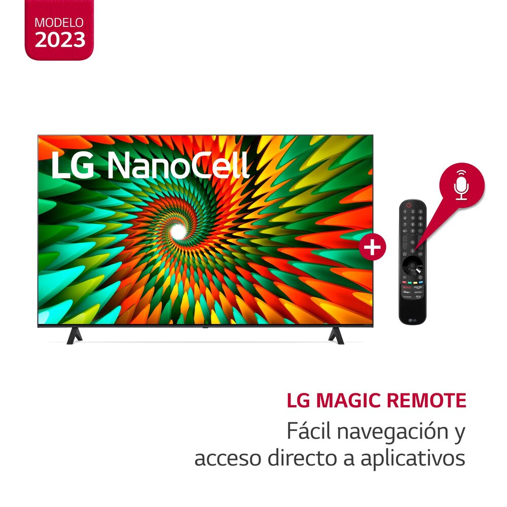 LG Nanocell 65" Nano77 4K Smart TV 65nano77 AI (Inteligencia Artificial), 4K Procesador Inteligente