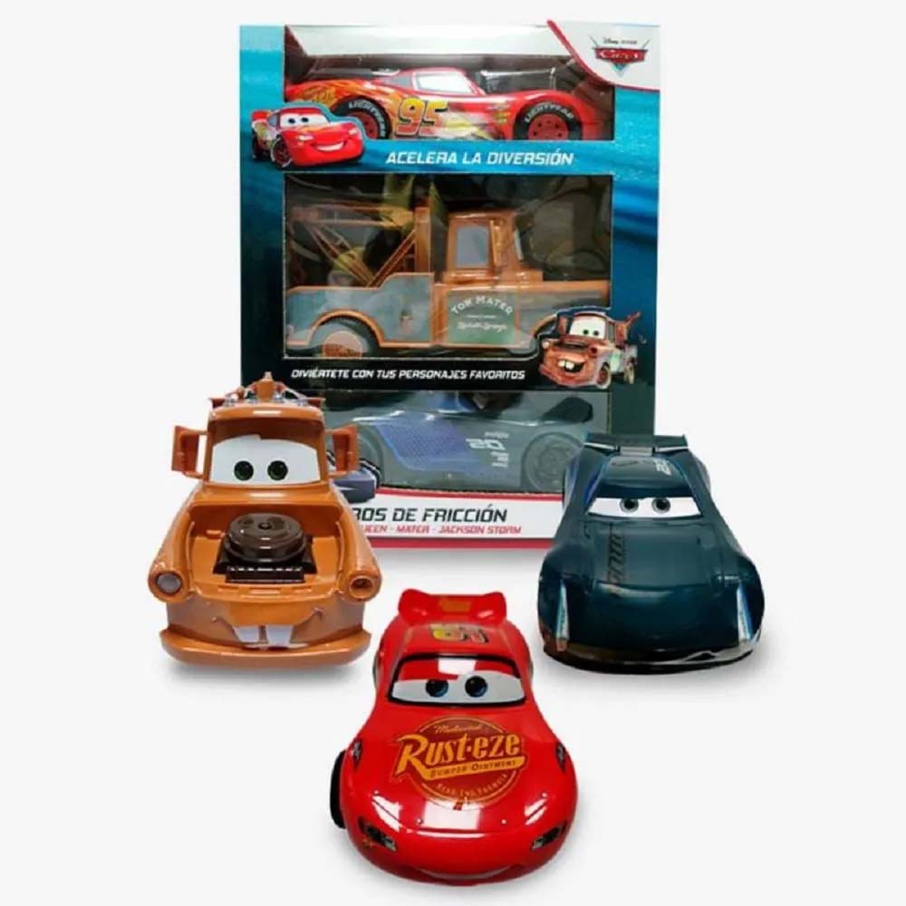 Coches A Friccion Pixar 6777-08 Mcqueen Mater Y Jackson Storm Cars