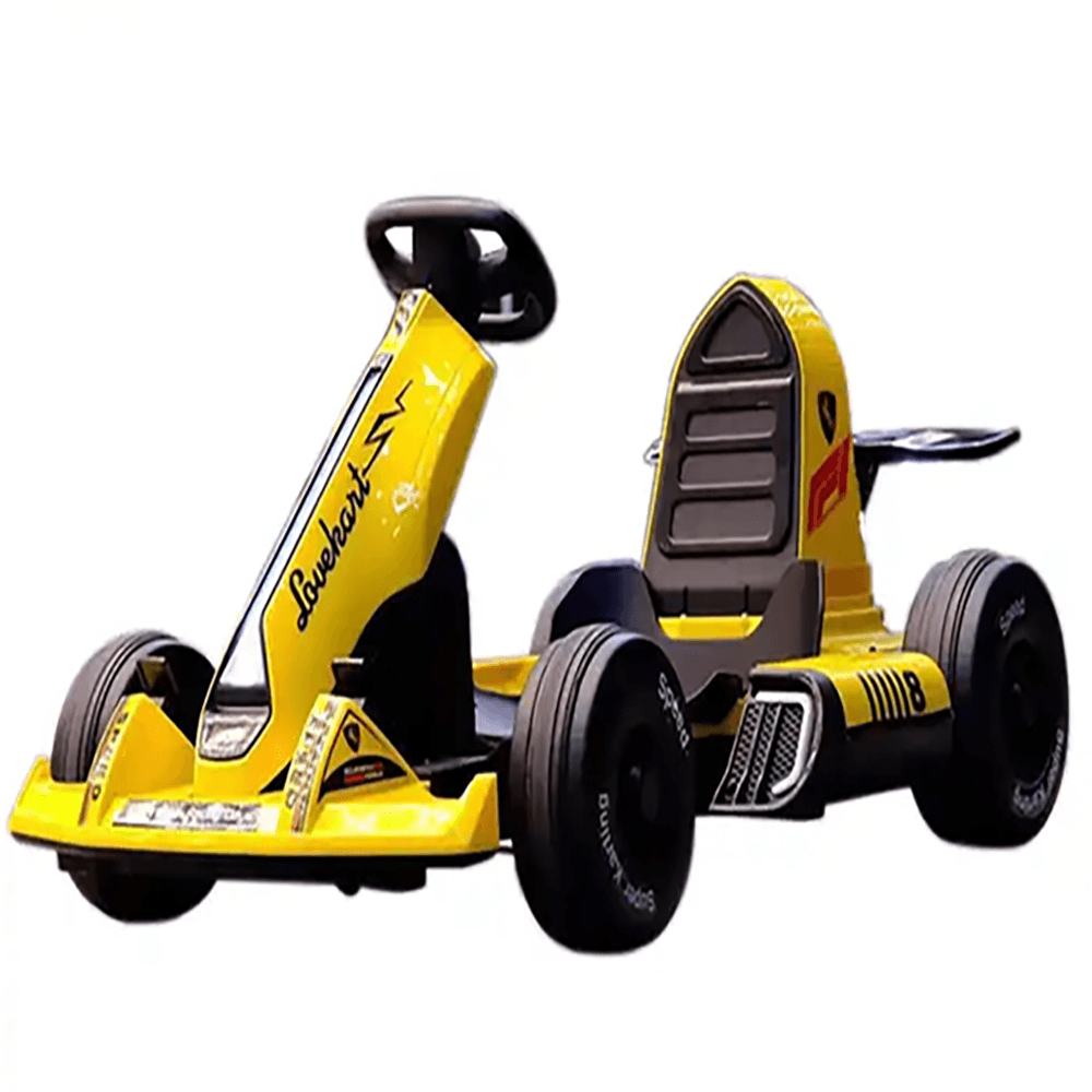 Carro Eléctrico Super Kart Amarillo con Control Remoto