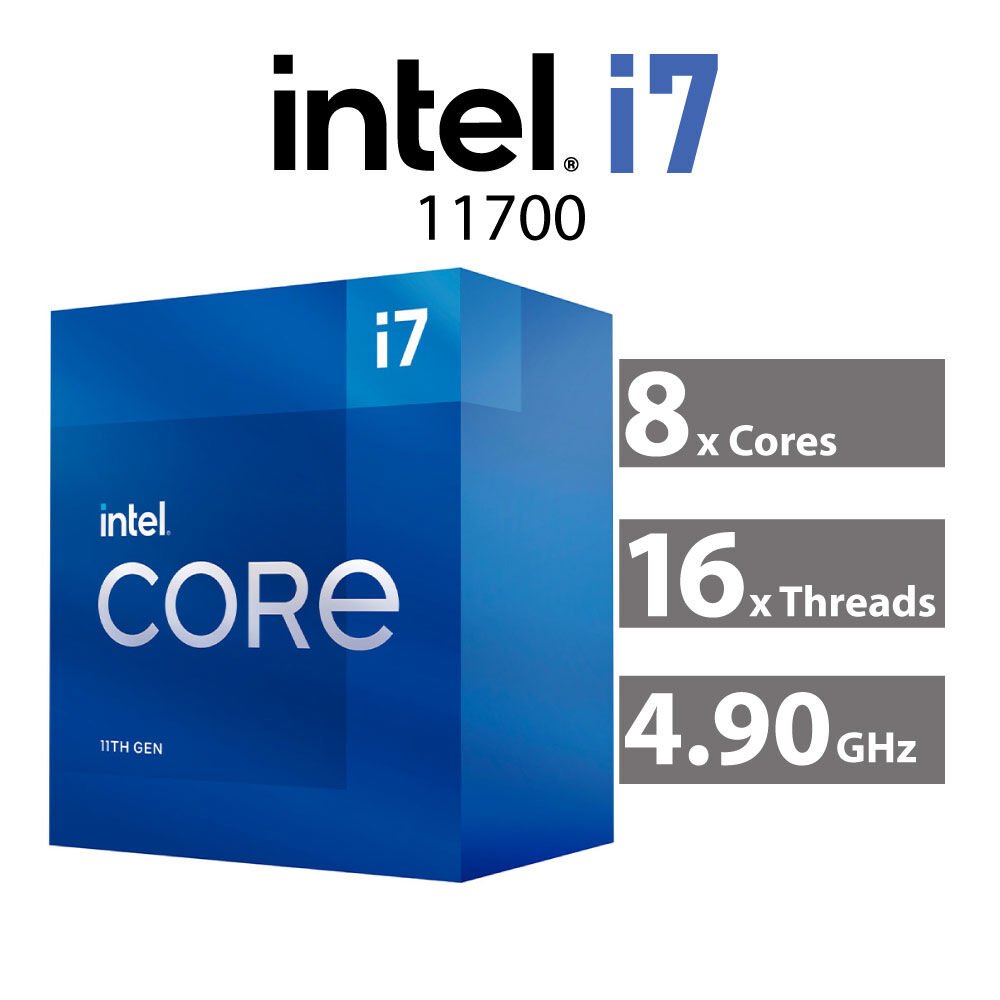 Procesador Intel Core i7-11700 2.50/4.90 GHz 8-Core 16MB Smart Cache BX8070811700