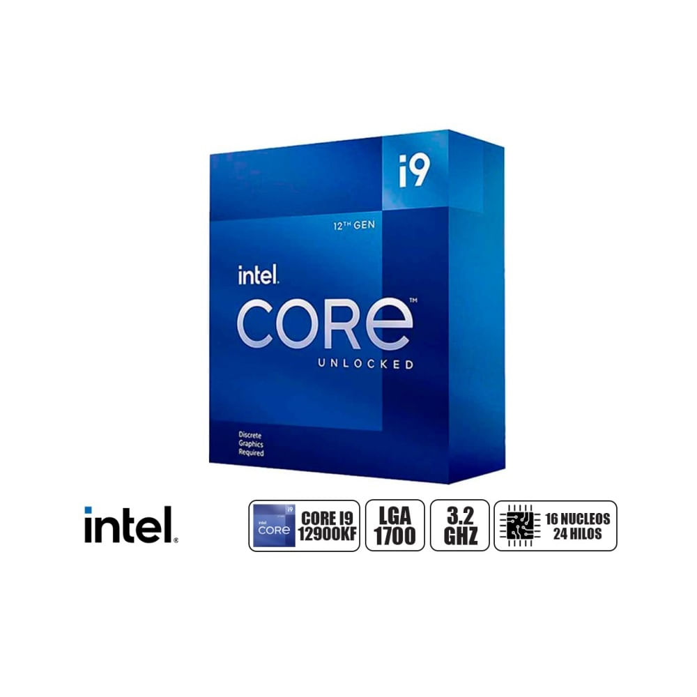 Procesador Intel Core i9-12900KF 3.20GHz/ 5.10GHz 30MB Caché L3 LGA1700 BX8071512900KF