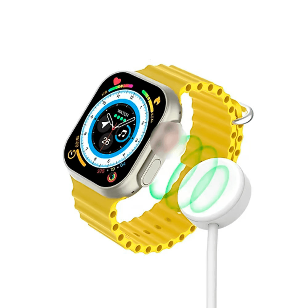 Smart Watch EW08 Ultra Redes Sociales Ritmo Cardiaco Oximetro Reloj Inteligente color Amarillo