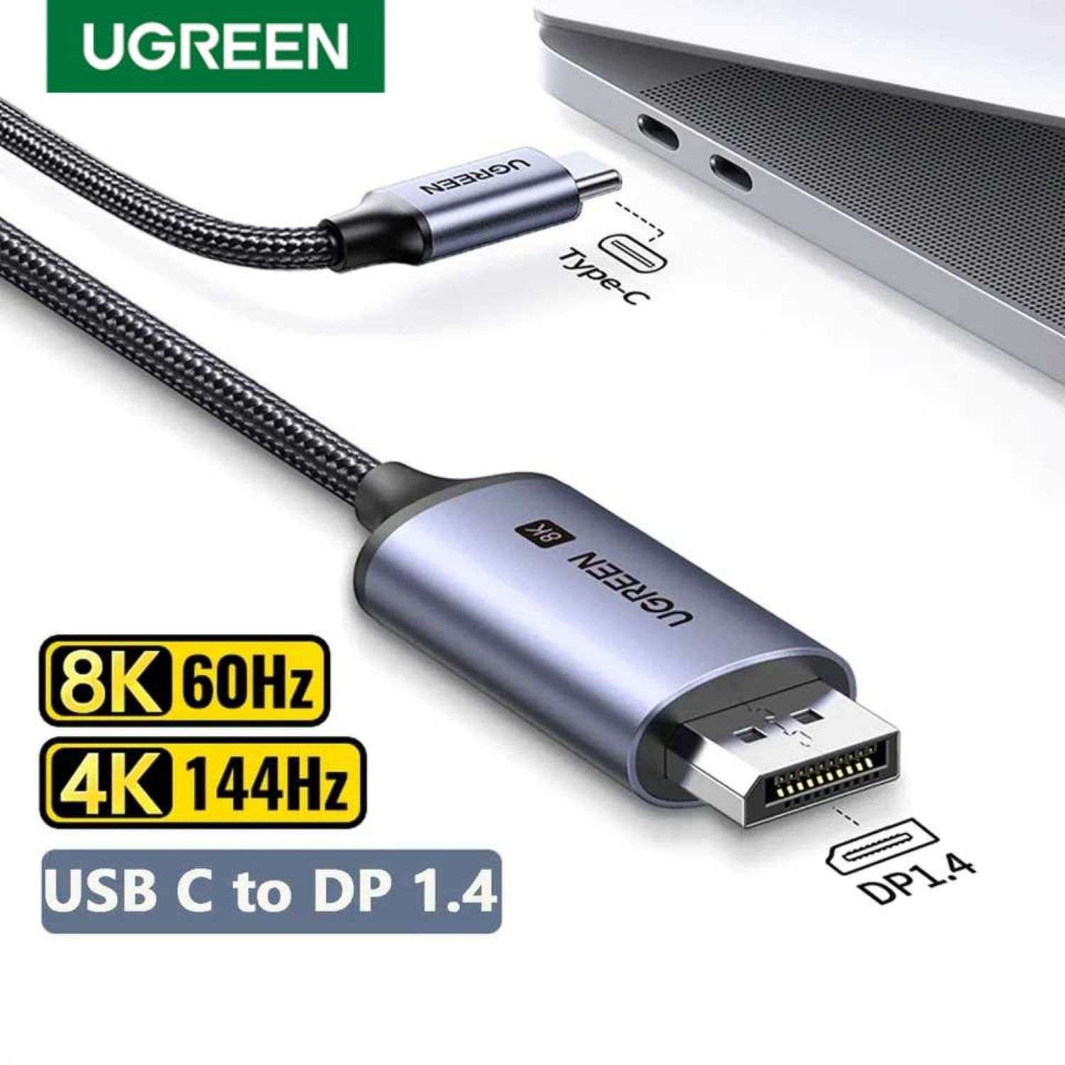 Cable DisplayPort DP 1.4 8K a USB-C Thunderbolt 3/4 UGREEN