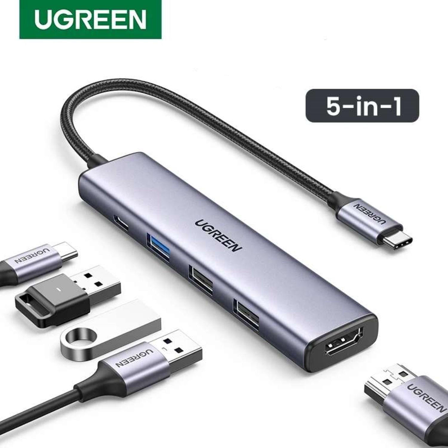 Hub Tipo C 5 en 1 USB HDMI Ugreen