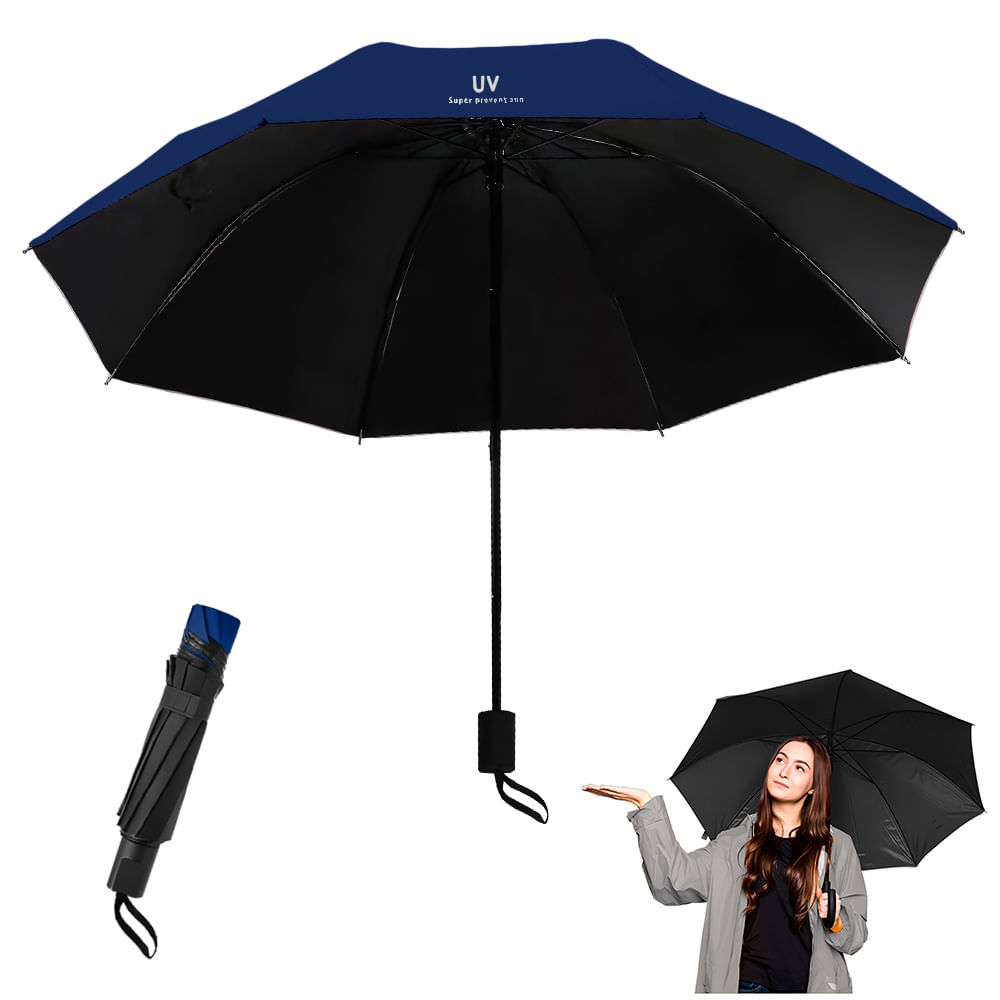 Paraguas Plegable con Protección UV Sombrilla de Mano AZ K03