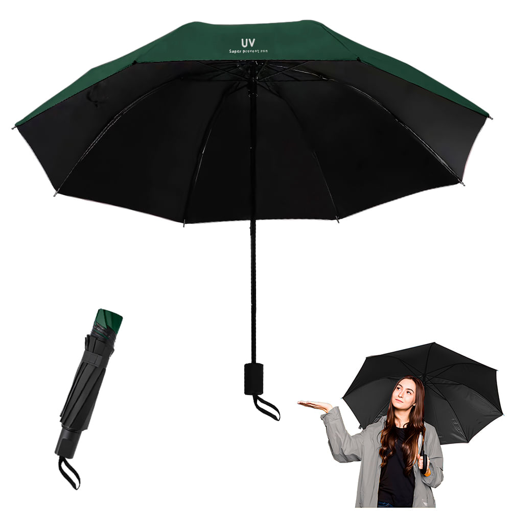 Paraguas Plegable con Protección UV Sombrilla de Mano VD K03