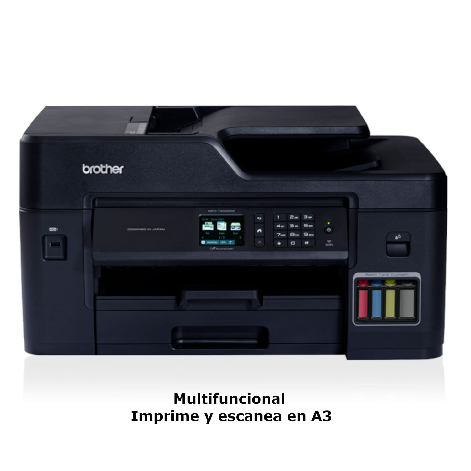 Impresora Multifuncional Brother MFC-T4500DW A3 Duplex WiFi Fax Tinta continua