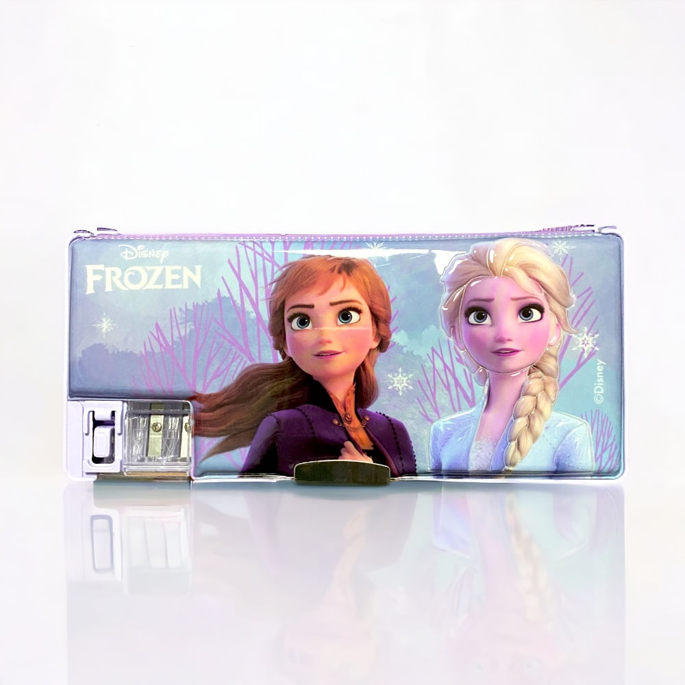 Cartuchera Frozen Porta Lápices con Tajador y Mini Lámpara