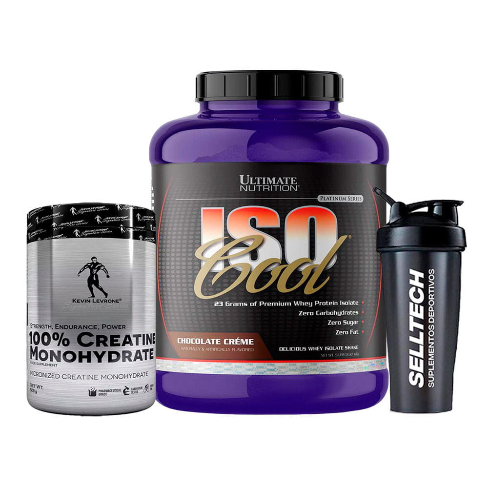 Iso Cool 5lb Chocolate +Creatina Kevin Levrone 500gr+Shaker