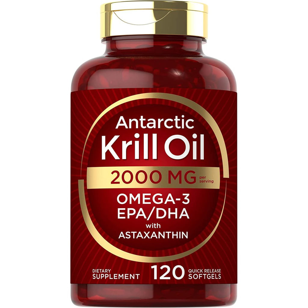 Krill Oil 2000mg 120 Capsulas + Omega 3 - Carlyle