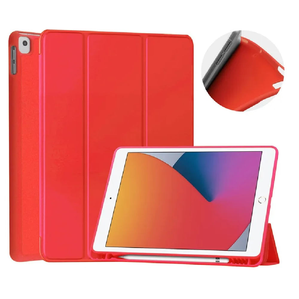 Funda para Xiaomi Mi Pad 5 11" Imantada + Portalápiz Roja Resistente a Caidas y Golpes