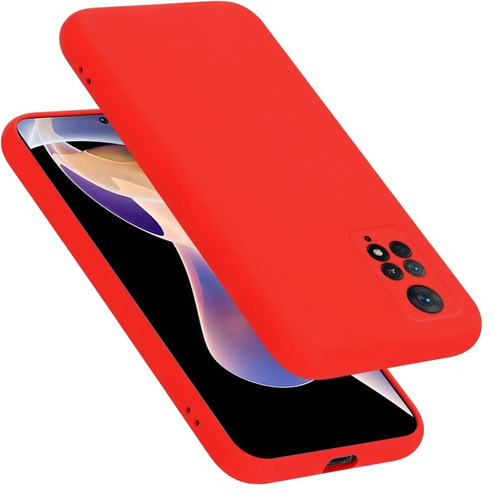 Funda Case de Xiaomi Note 11 4G Soft Feeling Antishock Rojo Resistente ante Caídas y Golpes