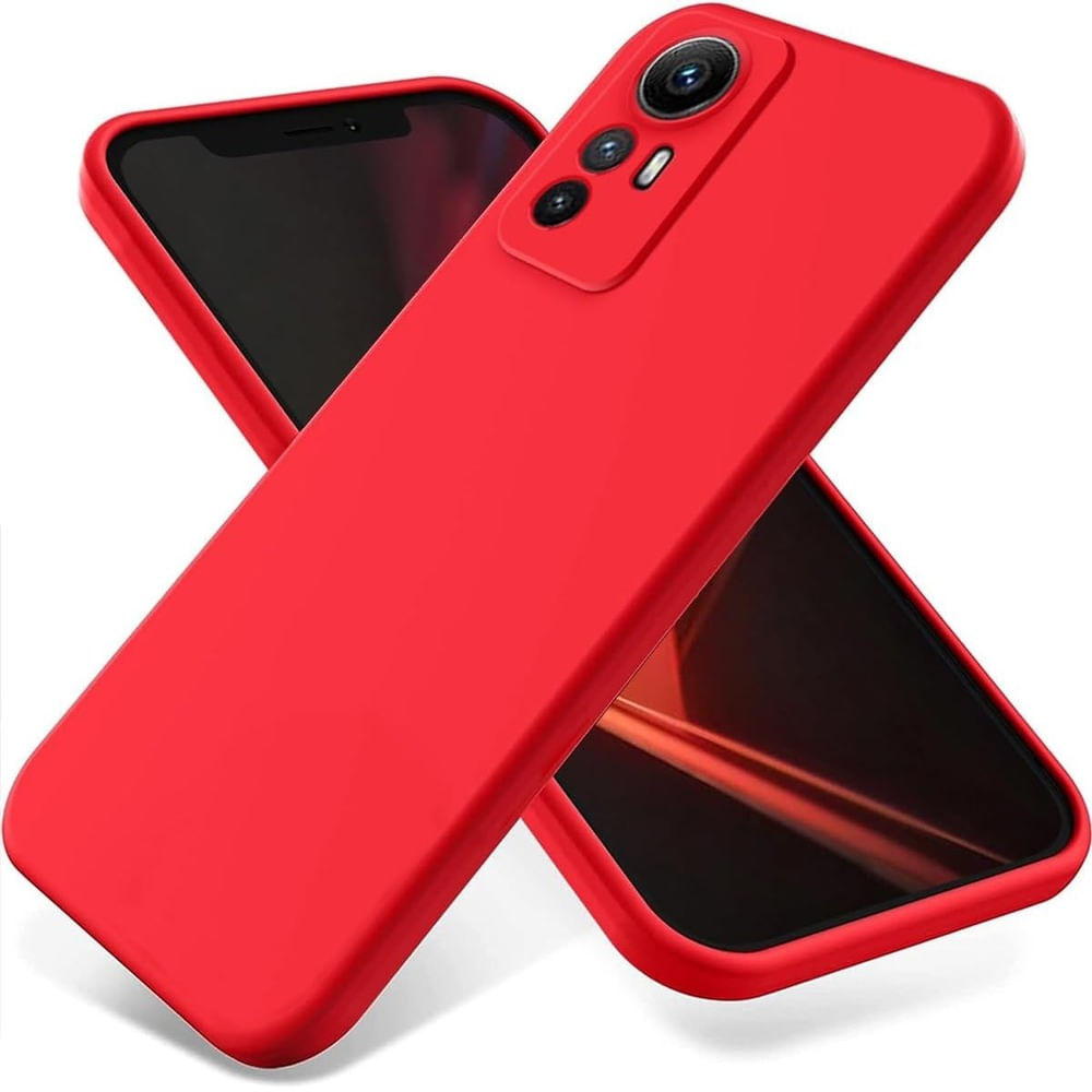 Funda Case para Xiaomi Note 12s Soft Feeling Antishock Rojo Resistente ante Caídas y Golpes