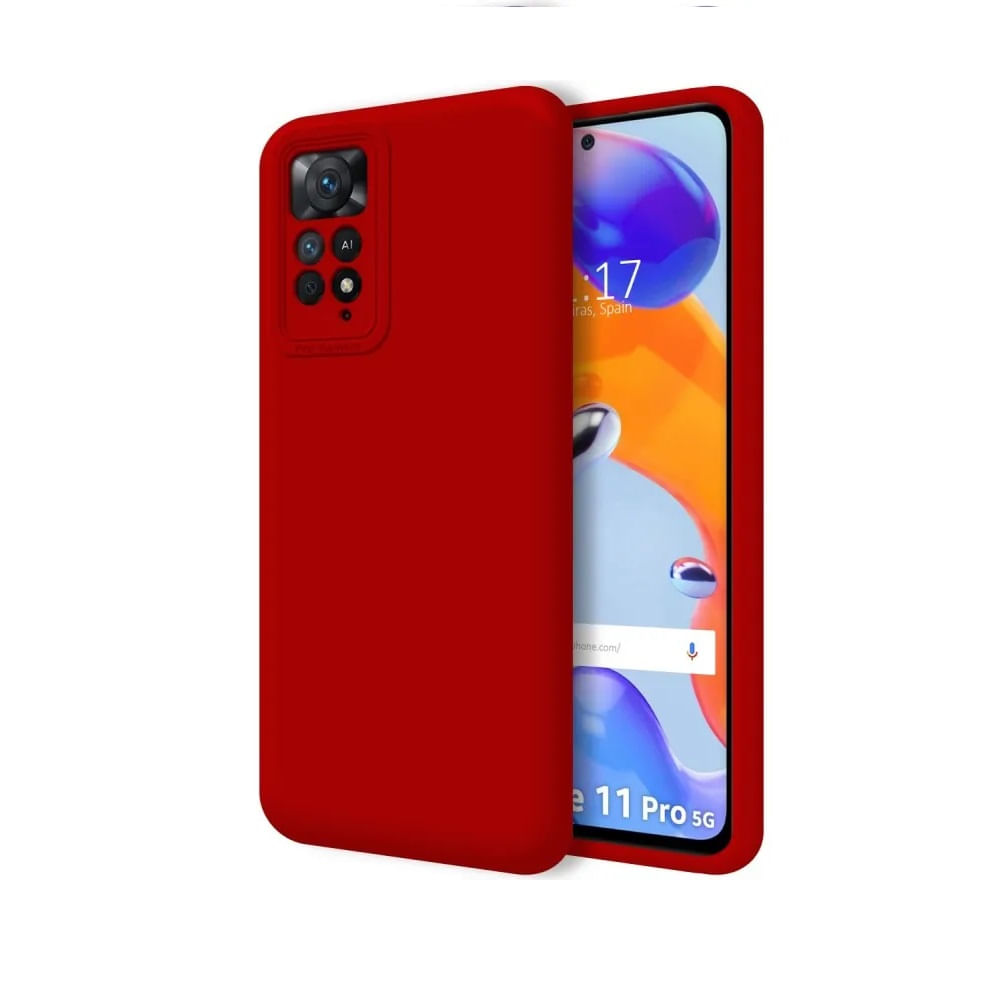 Funda for Xiaomi Note 11 Pro 5g Soft Feeling Antishock Rojo Resistente ante Caídas y Golpes
