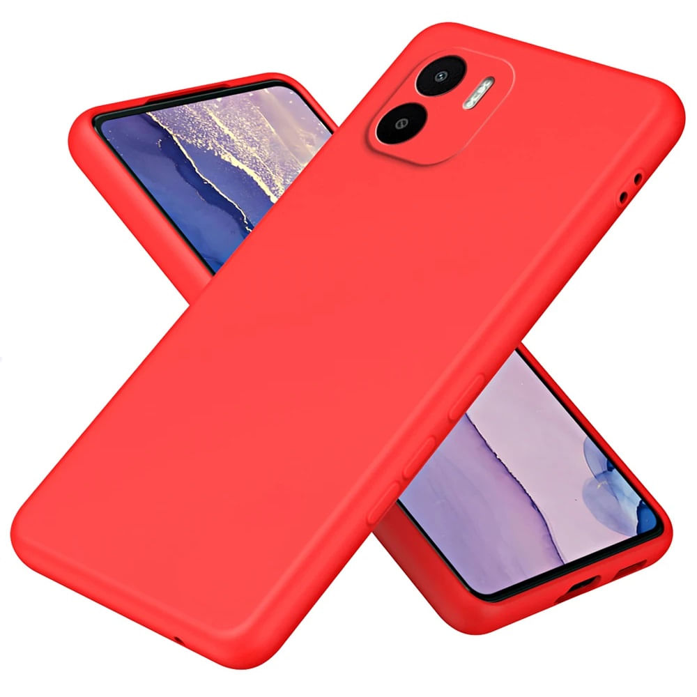 Funda Case para Xiaomi Redmi A1 Soft Feeling Antishock Rojo Resistente ante Caídas y Golpes