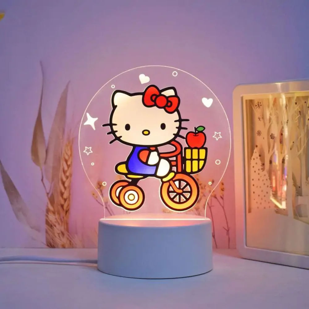 Lampara de Color LED Dormitorio Kawaii Hello Kitty