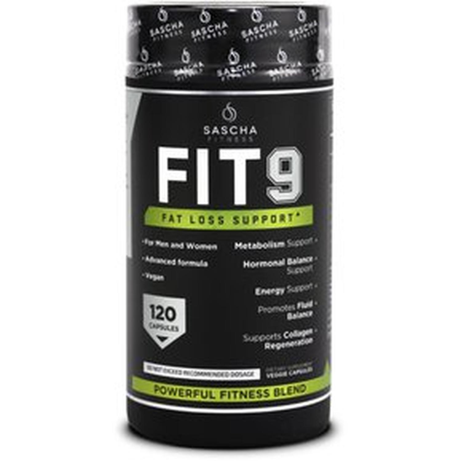 Fit 9 Sascha Fitness Fat Loss Support Powerful Fitness 120 Capsulas