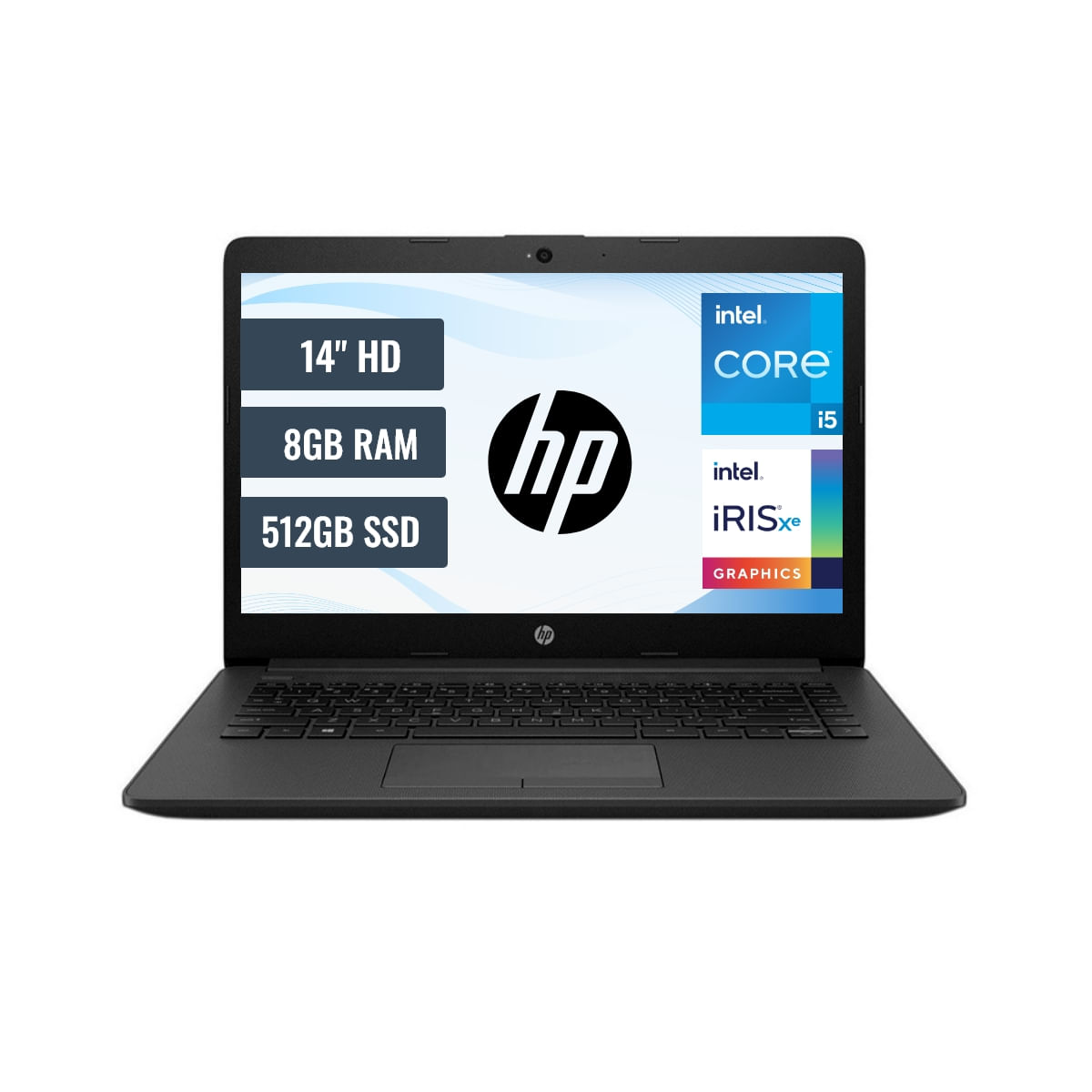 Laptop HP 240 G9 Intel Core i5 1235U 8GB RAM 512GB SSD 14" HD LED FreeDos