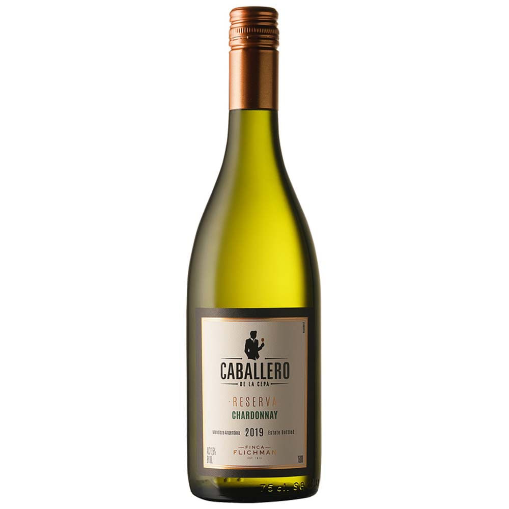 Vino Blanco FINCA FLICHMAN Caballero de la cepa Chardonnay Botella 750ml