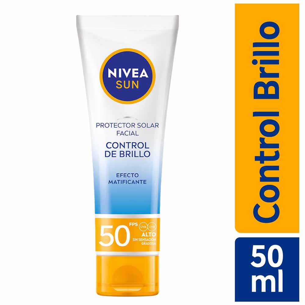 Bloqueador Facial NIVEA Shine Control Cream FPS 50 Tubo 50ml