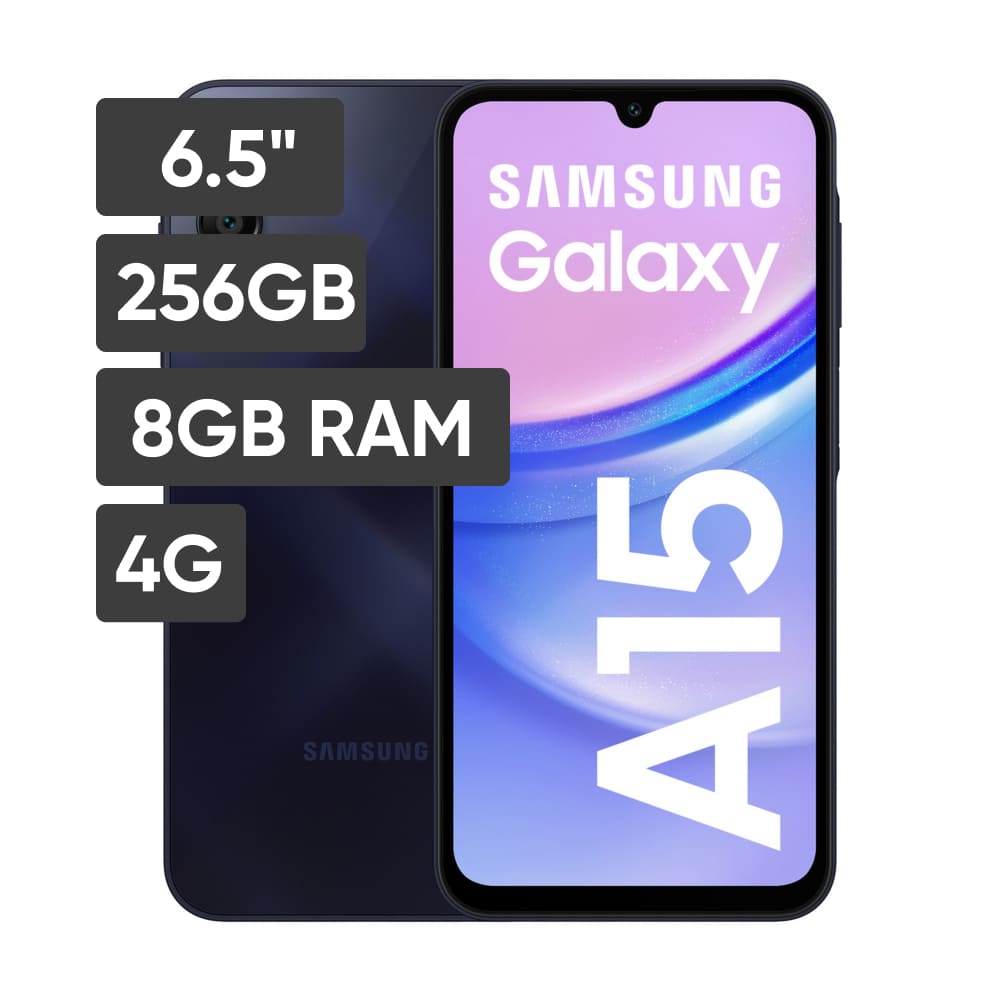 Smartphone SAMSUNG Galaxy A15 6.5" 8GB 256GB 50MP + 5MP + 2MP Blue Black