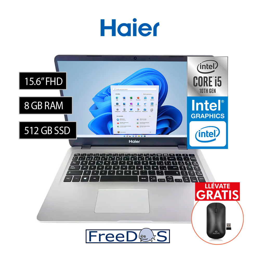 Haier H15C5 15.6" FHD Core I5-10210U 8GB DDR4 512GB Freedos