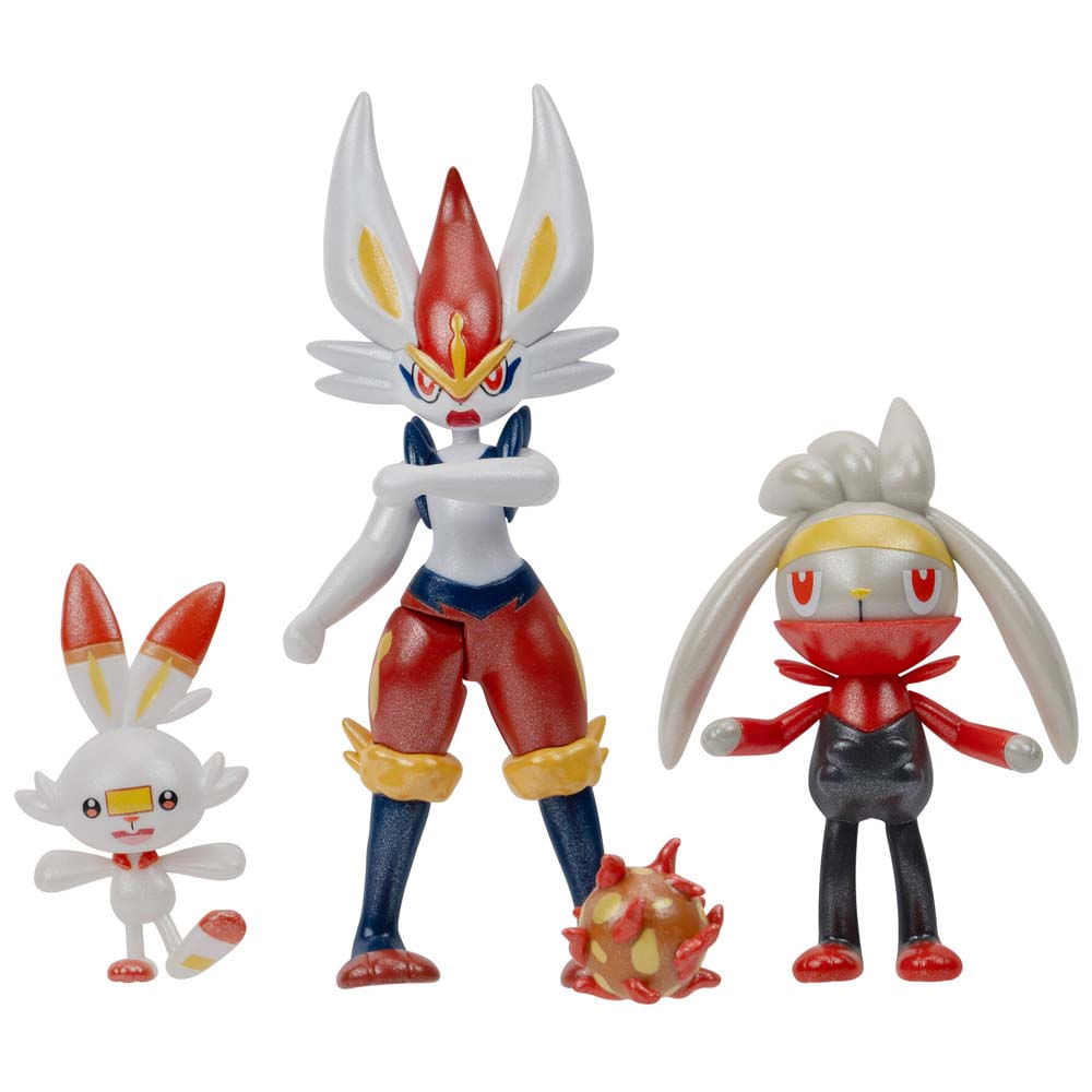 Figuras POKÉMON Multipack Evolución Pack 3un (Scorbunny, Raboot y Cinderace) PKW3686