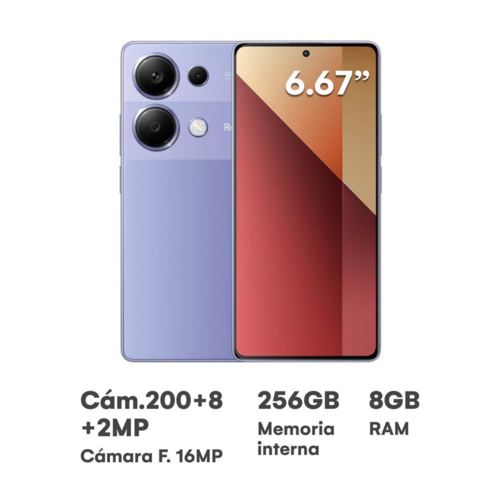Celular Xiaomi Redmi Note 13 Pro 6.67” 8GB 256GB Lavender Purple