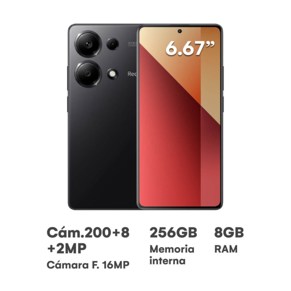 Celular Xiaomi Redmi Note 13 Pro  6.67” 8GB 256GB Midnight Black