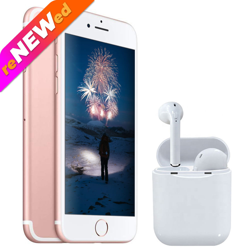 Reacondicionado Celular Apple iPhone 7 32GB Oro Rosa + Audífonos Inalámbricos (Obsequio)